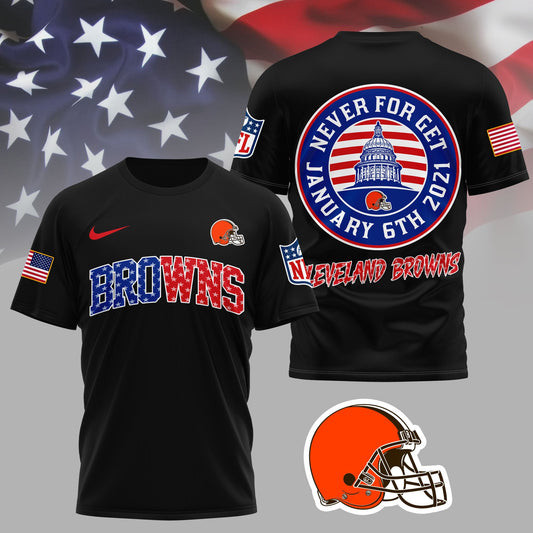 Cleveland Browns | Premium NFL Never Forget January 6th 3D Shirt | VW92