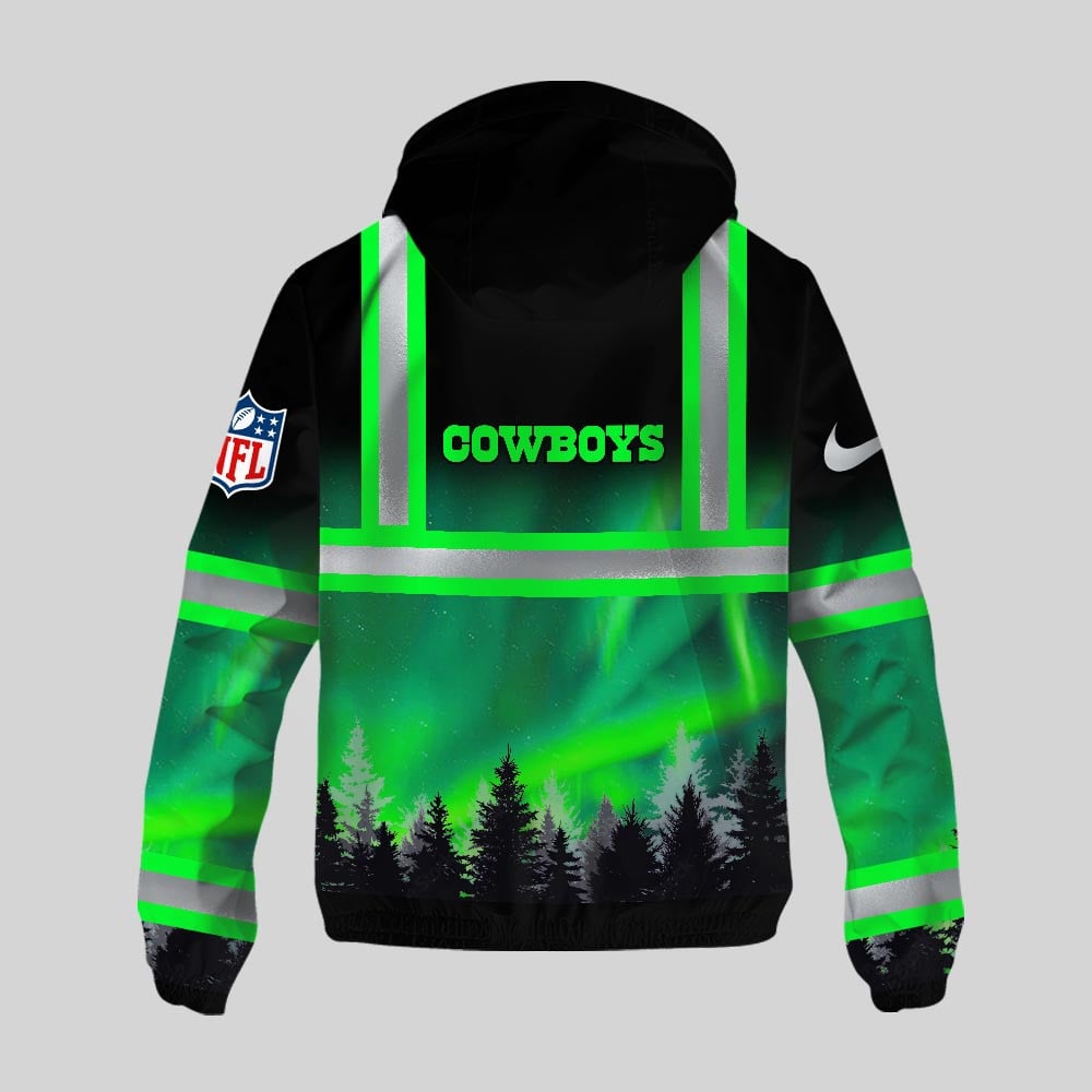 Dallas Cowboys | Premium NFL Northern Lights Hi-Vis Hoodie | WN58