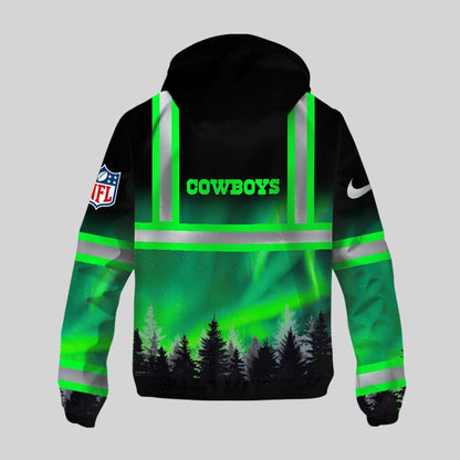 Dallas Cowboys | Premium NFL Northern Lights Hi-Vis Hoodie | WN58