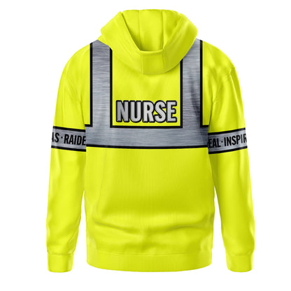 Las Vegas Raiders | Premium NFL Nurse Safety Hi Vis Hoodie | ZY73