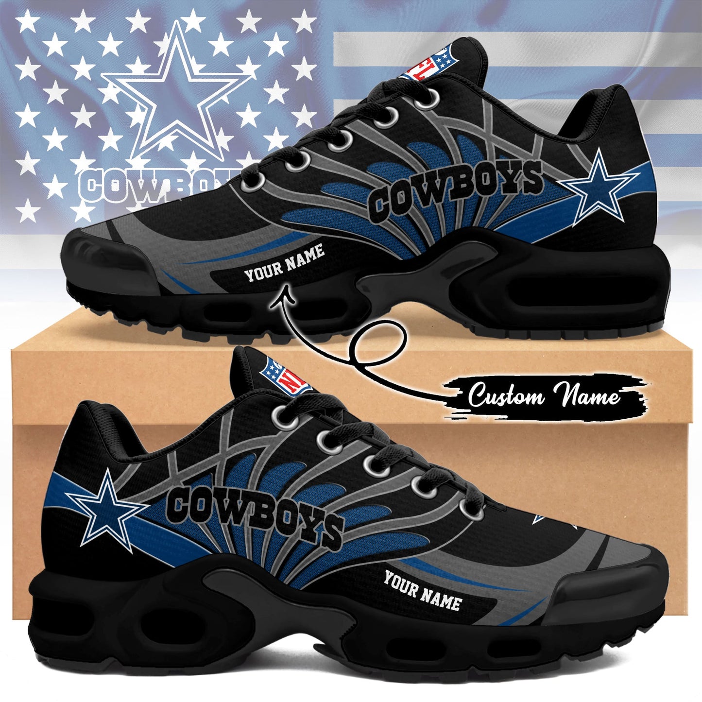 Dallas Cowboys | Premium NFL Custom GameDay Energy Air Max Shoes | JW46