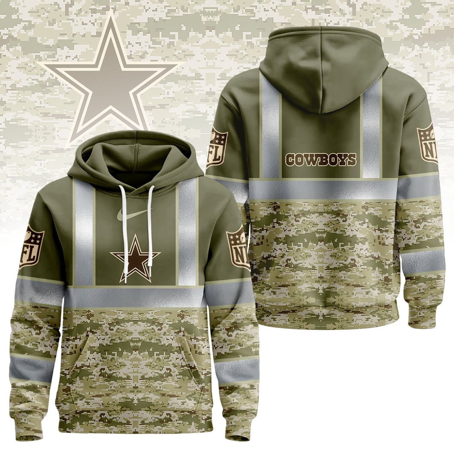Dallas Cowboys | Premium NFL Hi Vis Salute to Service Hoodie | CZ11