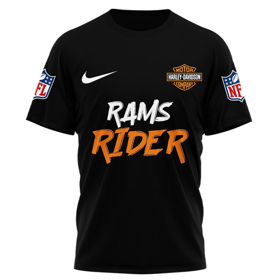 Los Angeles Rams | Premium NFL Ghost Rider Harley Davidson 3D Shirt | LR21