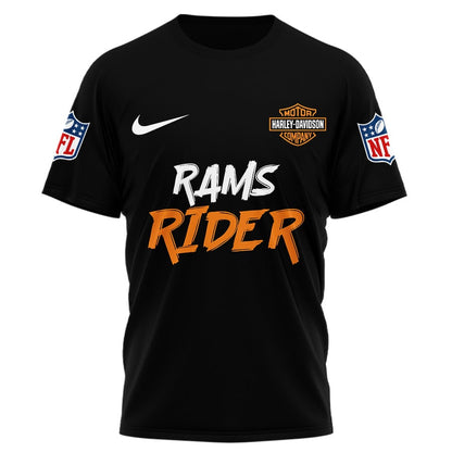 Los Angeles Rams | Premium NFL Ghost Rider Harley Davidson 3D Shirt | LR21