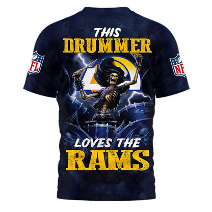 Los Angeles Rams | Premium NFL Drummer 3D Shirt | ZD29