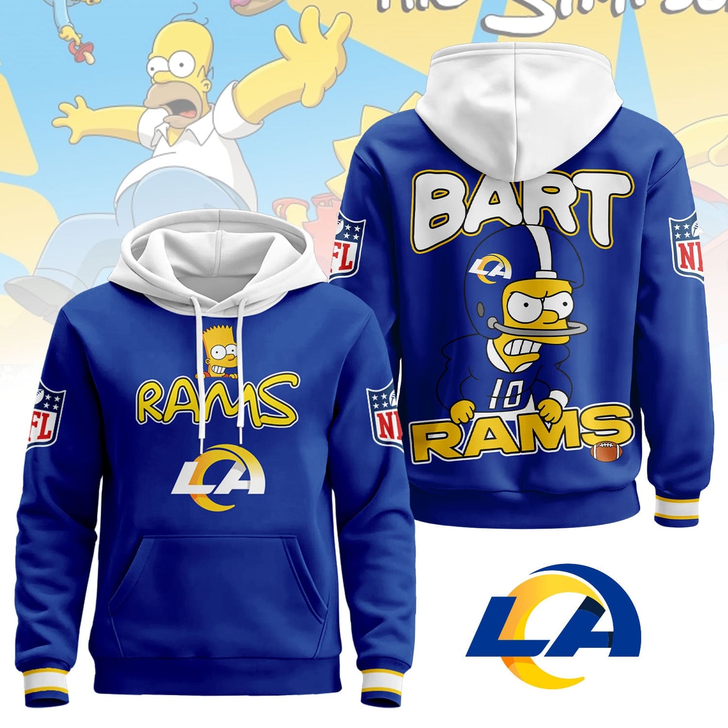 Los Angeles Rams | Premium NFL Bart Simpson Hoodie | UK51