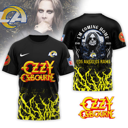 Los Angeles Rams | Premium NFL Ozzy Osbourne I Am Coming Home 3D Shirt | QQ22