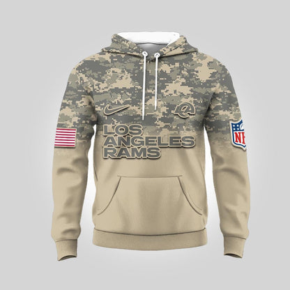 Los Angeles Rams | Premium NFL Thank You For Your Service 3D Hoodie | KI41