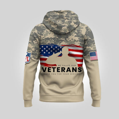 Los Angeles Rams | Premium NFL Thank You For Your Service 3D Hoodie | KI41