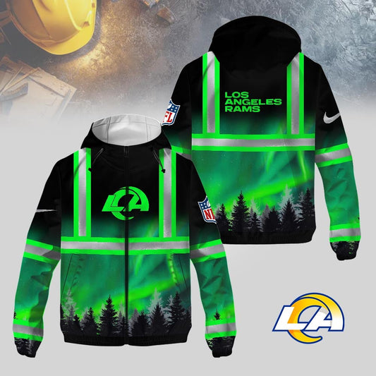 Los Angeles Rams | Premium NFL Northern Lights Hi-Vis Hoodie | GF21