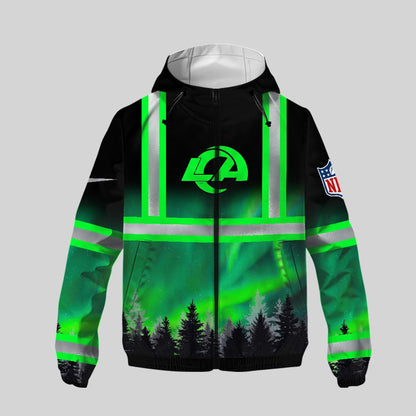 Los Angeles Rams | Premium NFL Northern Lights Hi-Vis Hoodie | GF21
