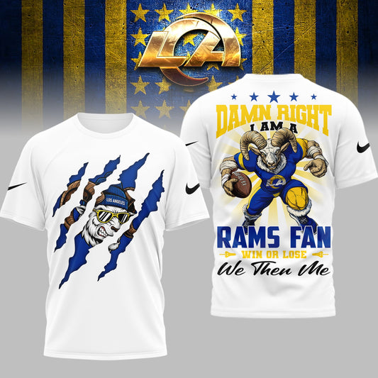 Los Angeles Rams | Premium NFL We Then Me 3D Shirt | MV42
