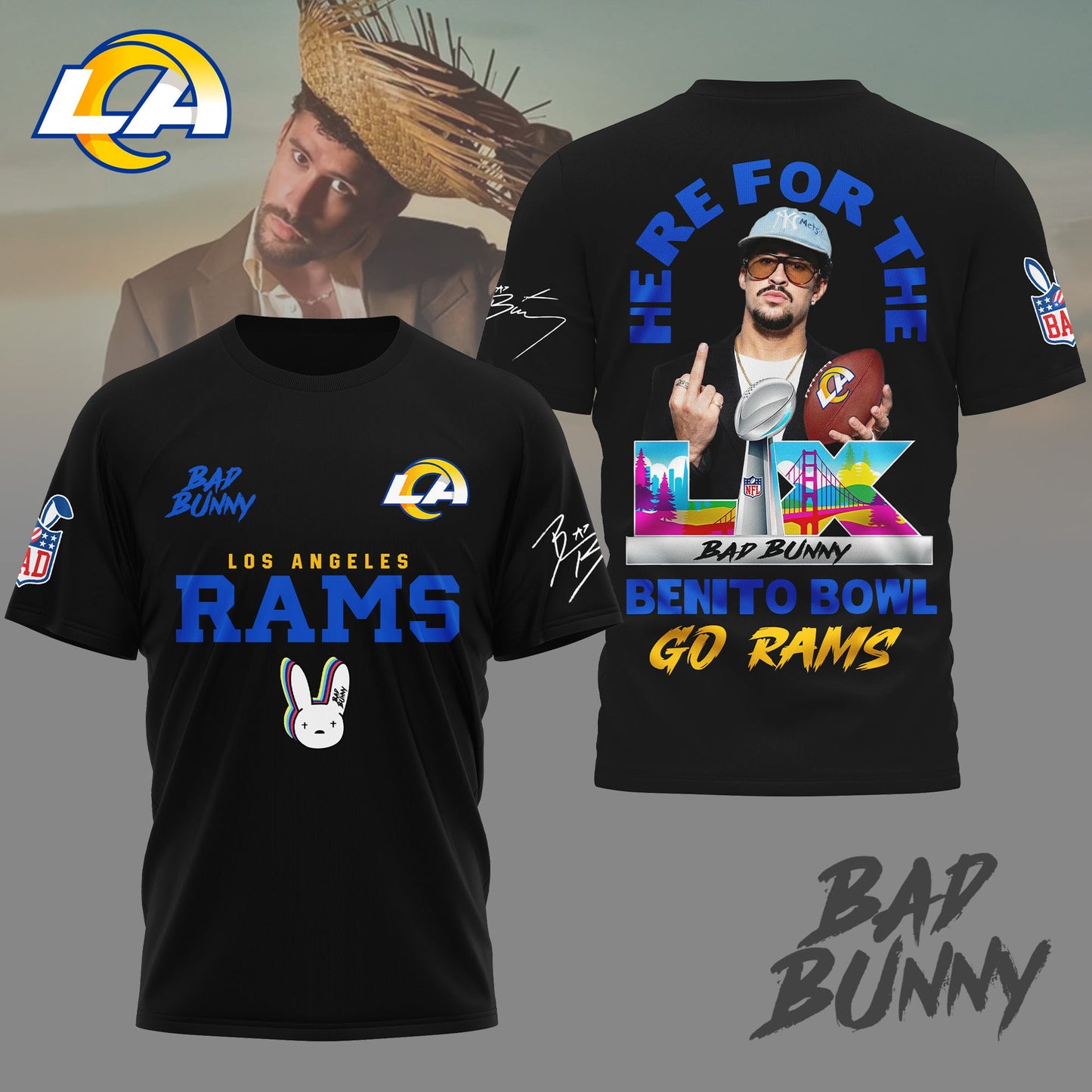 Los Angeles Rams | Premium NFL Benito Bowl 3D Shirt | VJ81