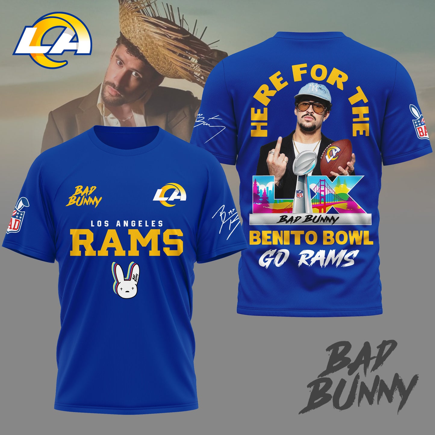 Los Angeles Rams | Premium NFL Benito Bowl 3D Shirt | VJ81