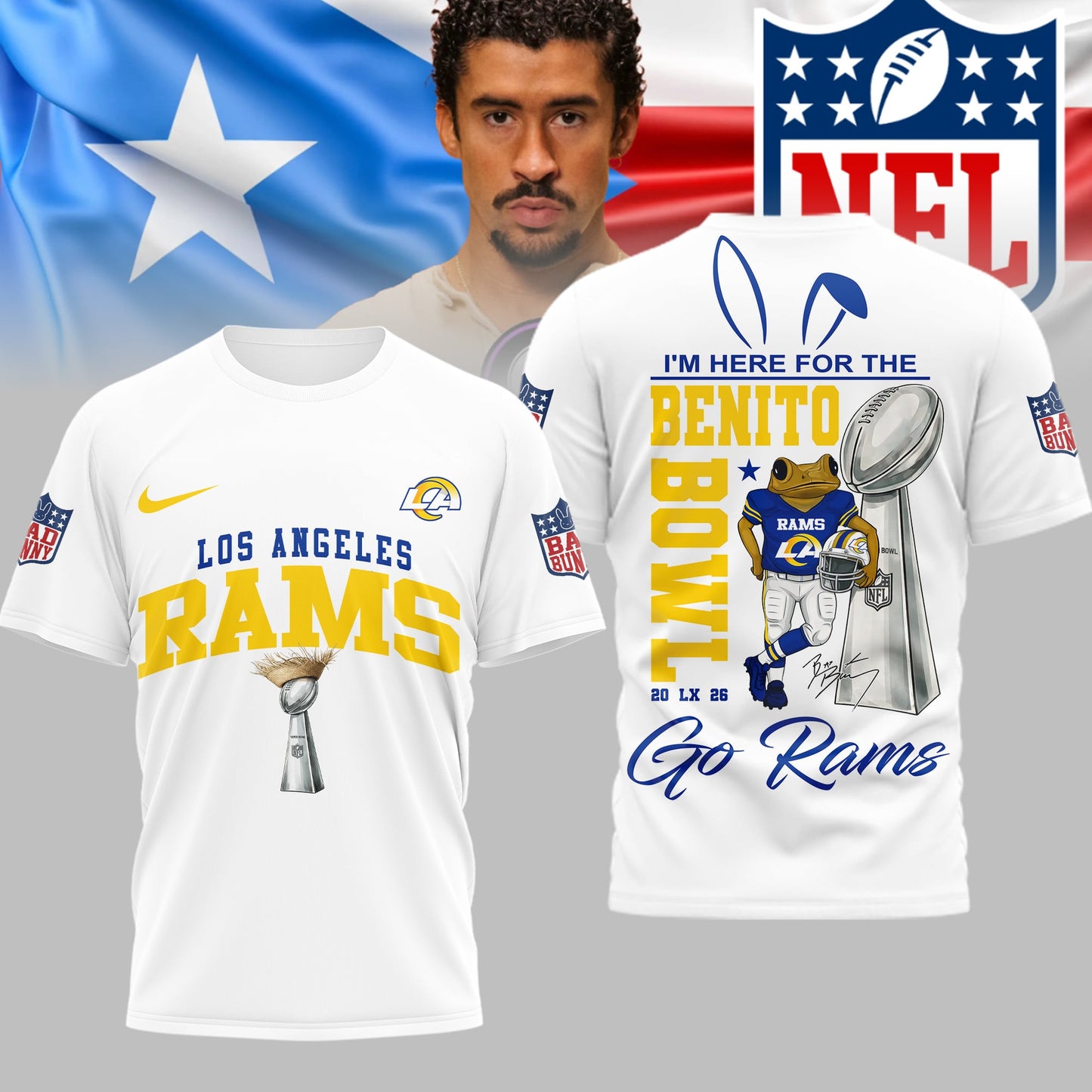 Los Angeles Rams | Premium NFL Benito Bowl 3D Shirt | YW10
