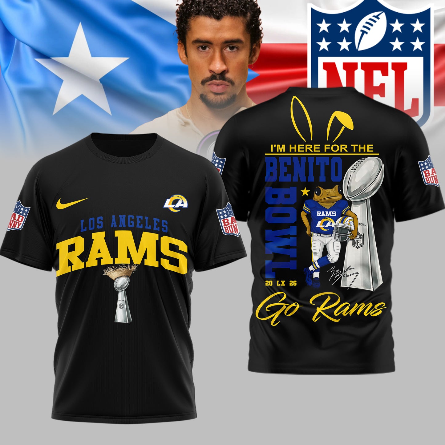Los Angeles Rams | Premium NFL Benito Bowl 3D Shirt | YW10