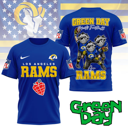 Los Angeles Rams | Premium NFL Green Day Fan 3D Shirt NY | SF26