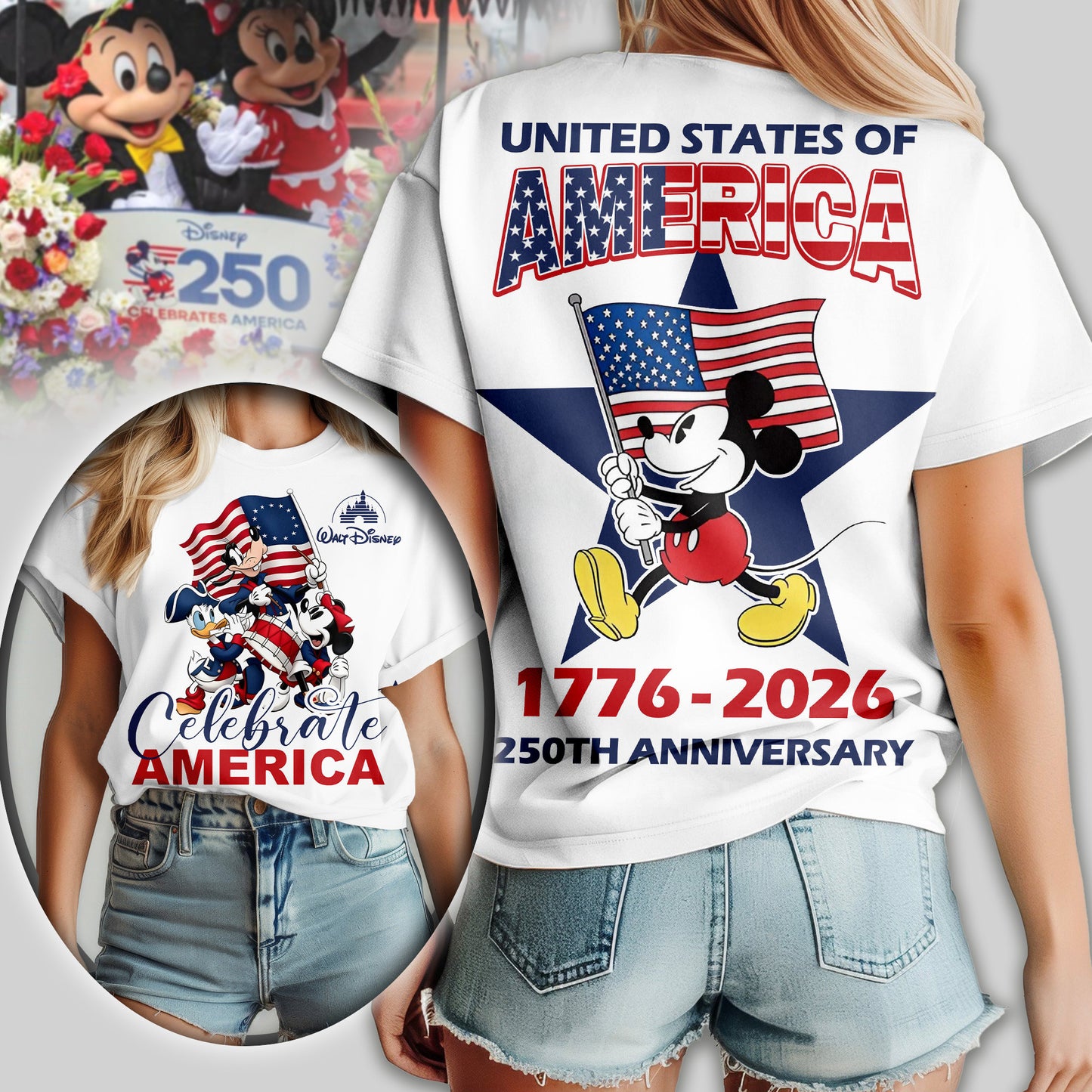 Premium MCK 250th Anniversary Celebrate America 3D Shirt TD | QE38