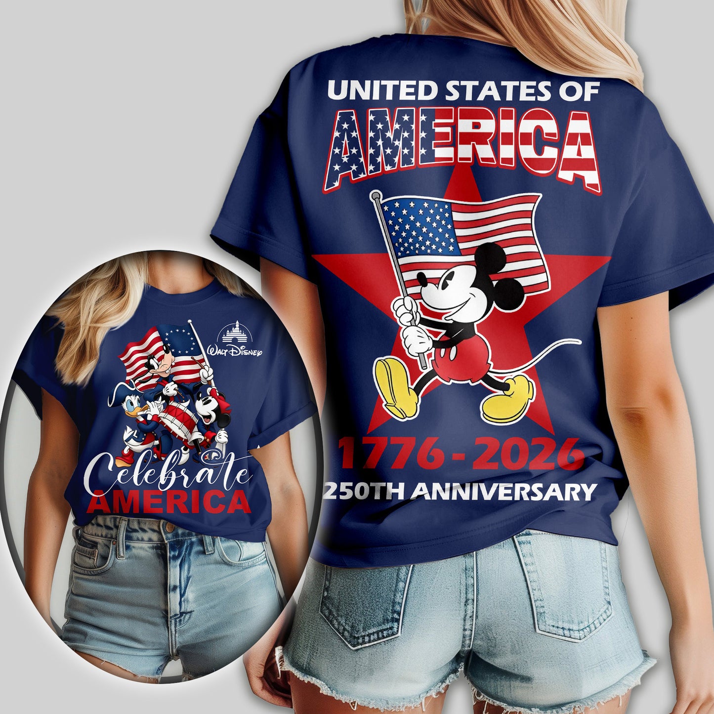 Premium MCK 250th Anniversary Celebrate America 3D Shirt TD | QE38