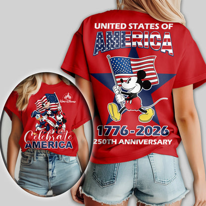Premium MCK 250th Anniversary Celebrate America 3D Shirt TD | QE38