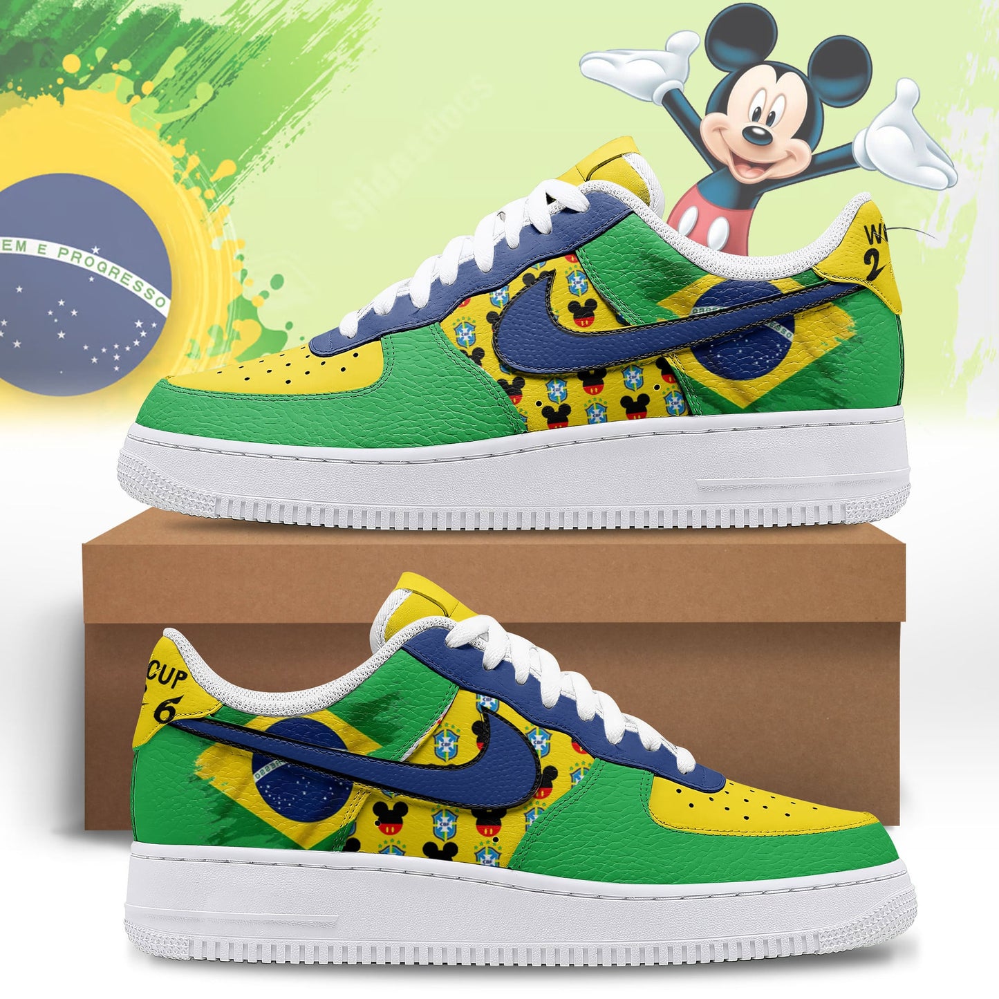 Brazil | Premium World Cup Legacy AF1 Shoes NTH1 | MP79