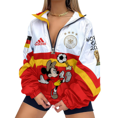 Germany | Premium Global Football Fever V-Neck Zipper Sweatshirt Jackets NTH1 | LJ29