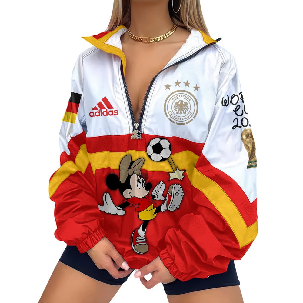 Germany | Premium Global Football Fever V-Neck Zipper Sweatshirt Jackets NTH1 | RV34