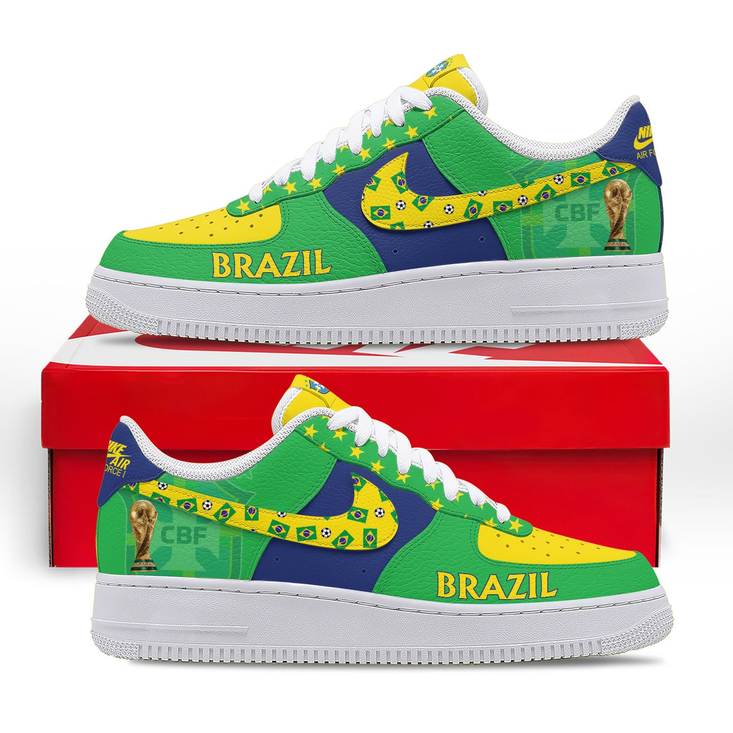 Brazil | Premium Champions Of The World AF1 Shoes NTH1 | PJ11
