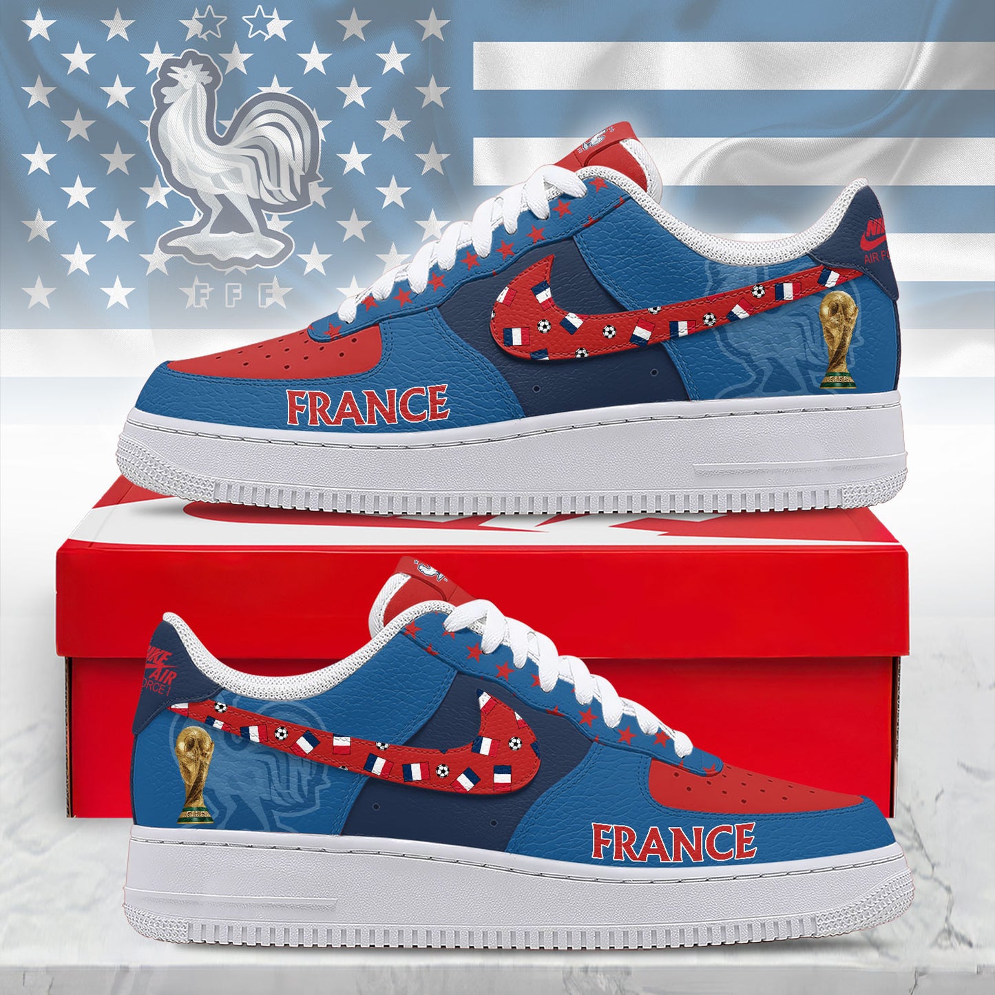 France - Premium Champions Of The World AF1 Shoes NTH1 | GC26