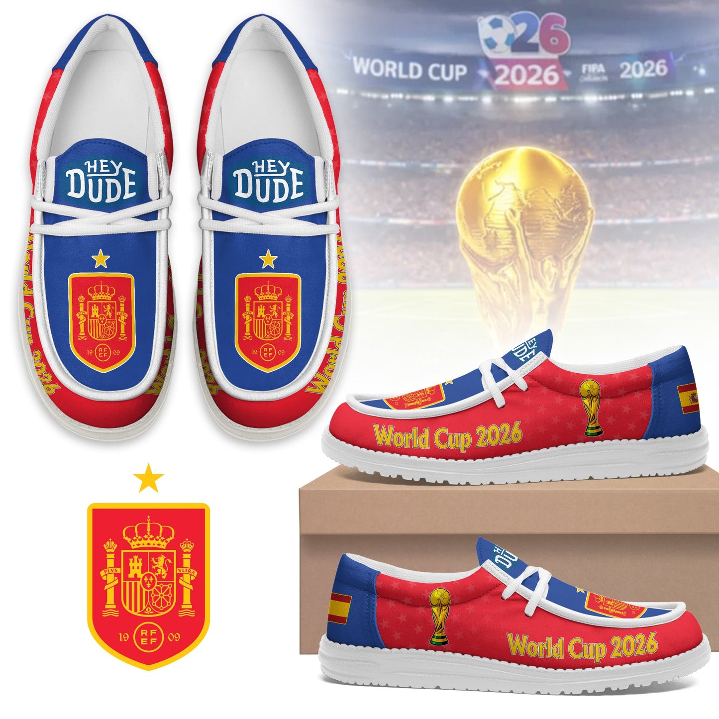 Spain | Premium Freedom Kick World Cup 2026 Loafer Shoes NTH1 | TE42