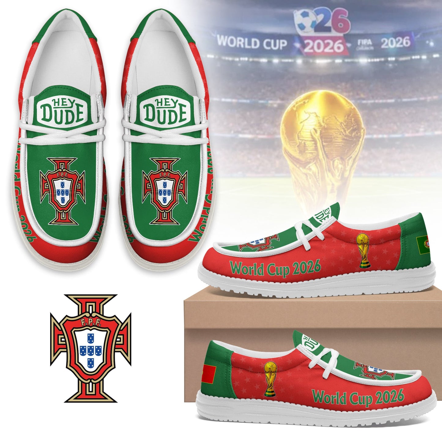 Portugal | Premium Freedom Kick World Cup 2026 Loafer Shoes NTH1 | ZQ92