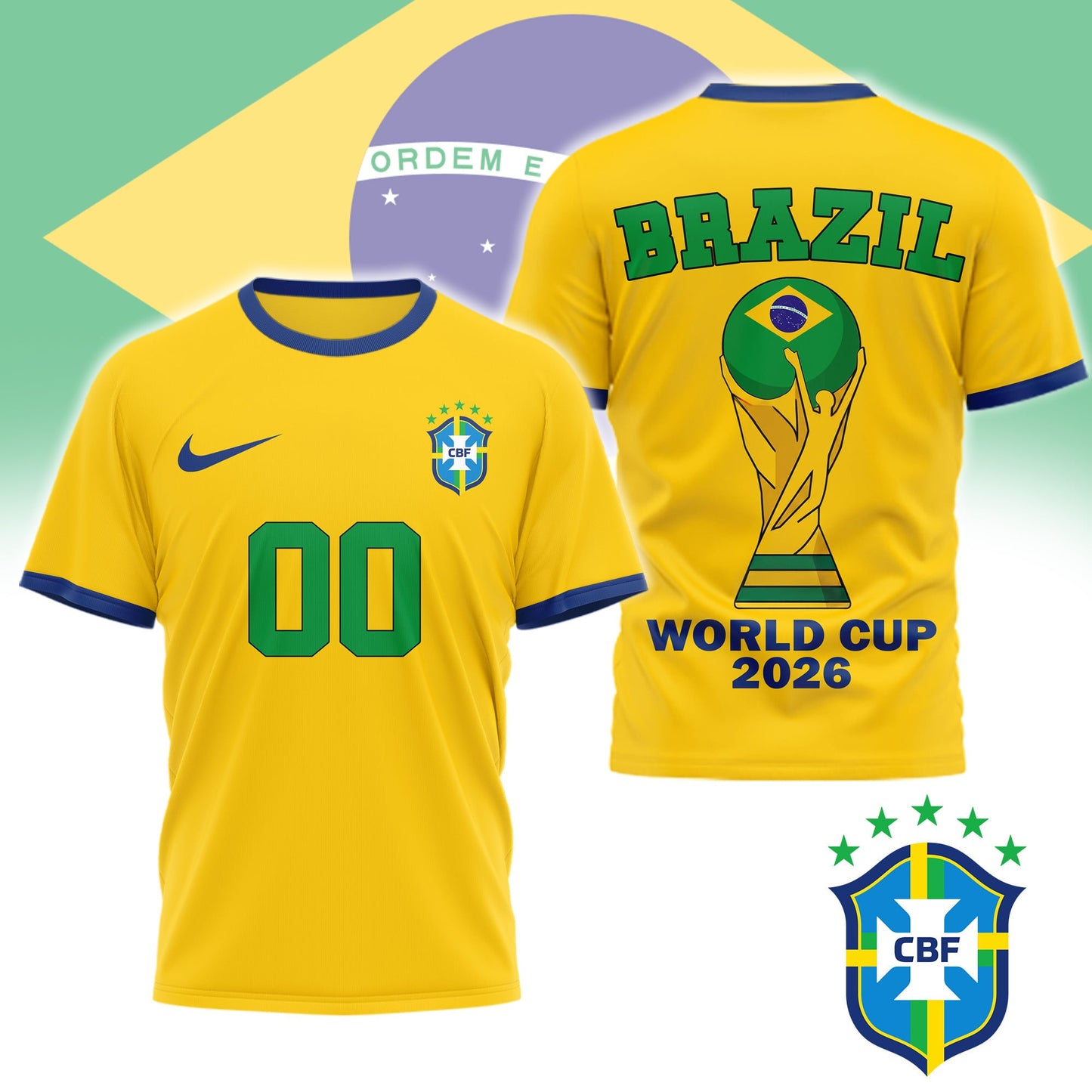Brazil | Premium Road to World Cup 2026 3D Shirt NTH1 | JJ43