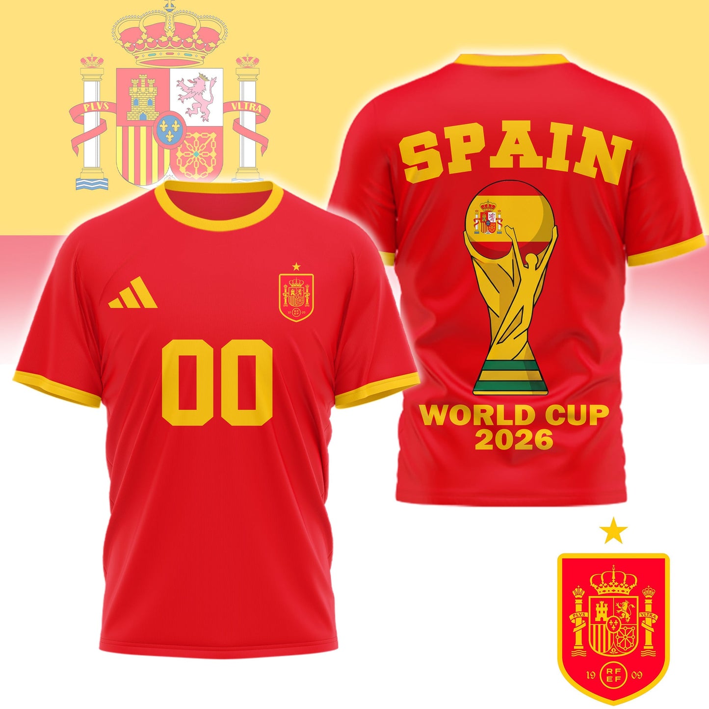 Spain | Premium Road to World Cup 2026 3D Shirt NTH1 | FH98