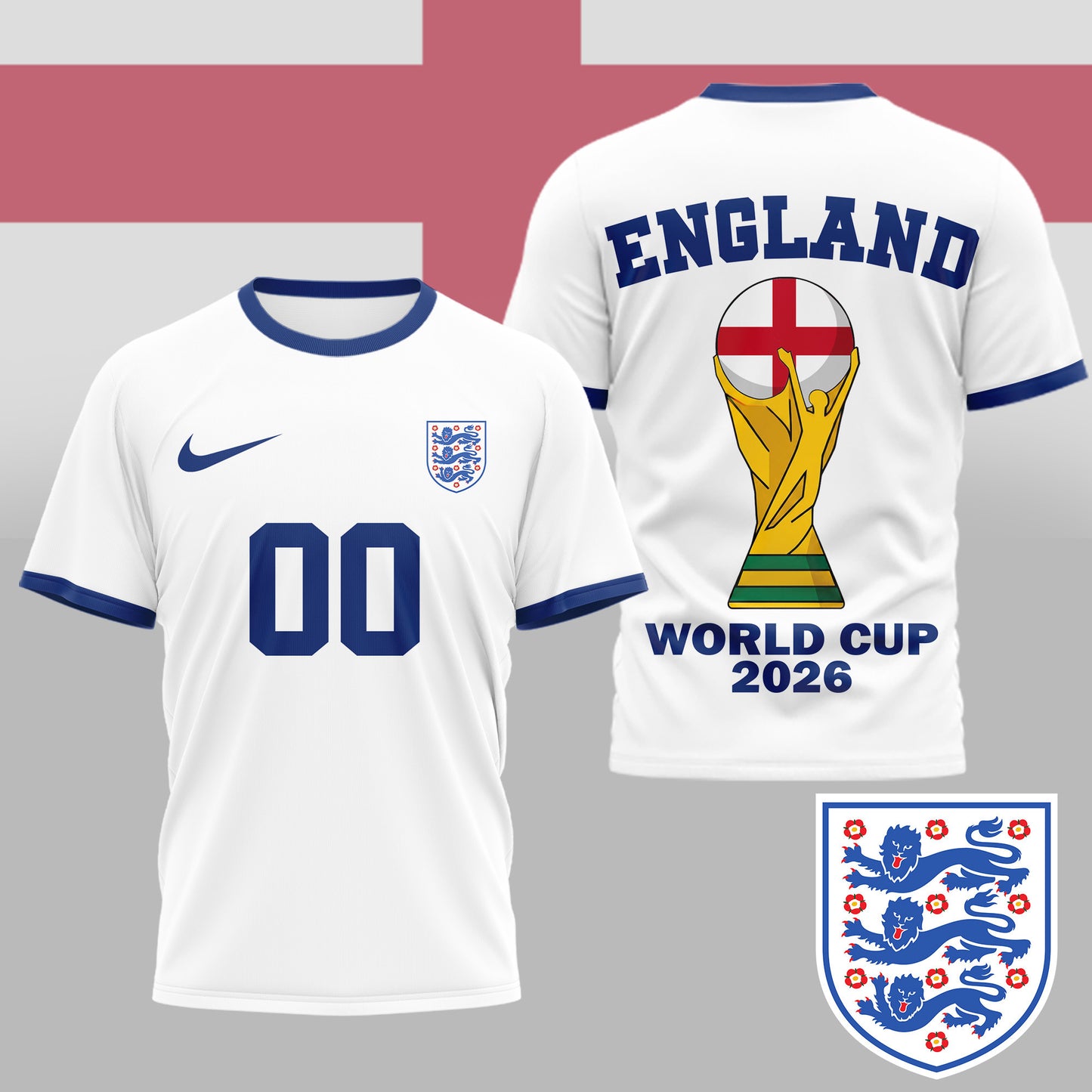 England | Premium Road to World Cup 2026 3D Shirt NTH1 | RQ70