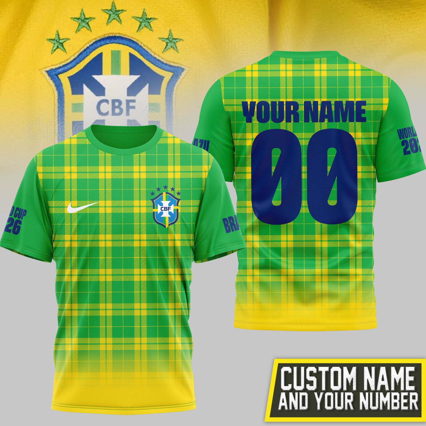 Brazil | Premium World Cup 2026 PRESTIGE 3D Shirt NTH1 | WV66