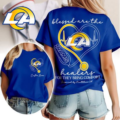 Los Angeles Rams | Premium NFL Heart of A Nurse Game Day 3D Shirt NTH1 | EY38