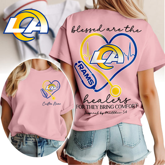 Los Angeles Rams | Premium NFL Heart of A Nurse Game Day 3D Shirt NTH1 | EY38