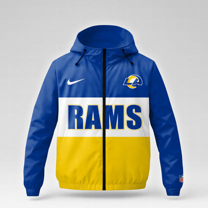 Los Angeles Rams | Premium NFL Strength Through Christ Windbreaker Jacket NTH1 | YY10