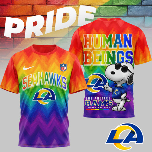 Los Angeles Rams | Premium NFL Rainbow Pride 3D Shirt NTH1 | QB49