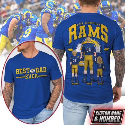 Los Angeles Rams | Premium NFL Best Dad Ever 3D Shirt NTH1 | SY78