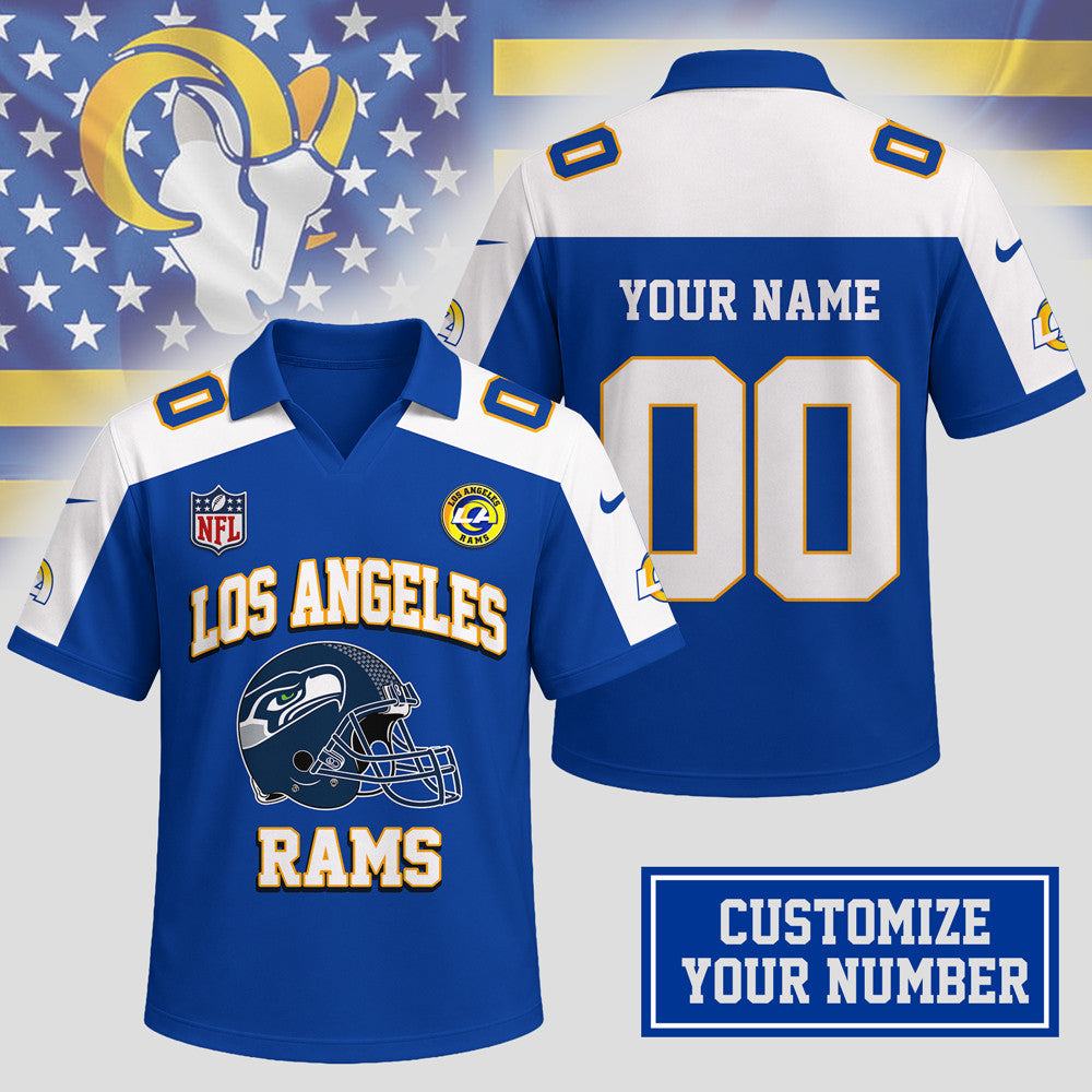 Los Angeles Rams | Premium NFL Helmet Graphic Jersey NTH1 | GG62