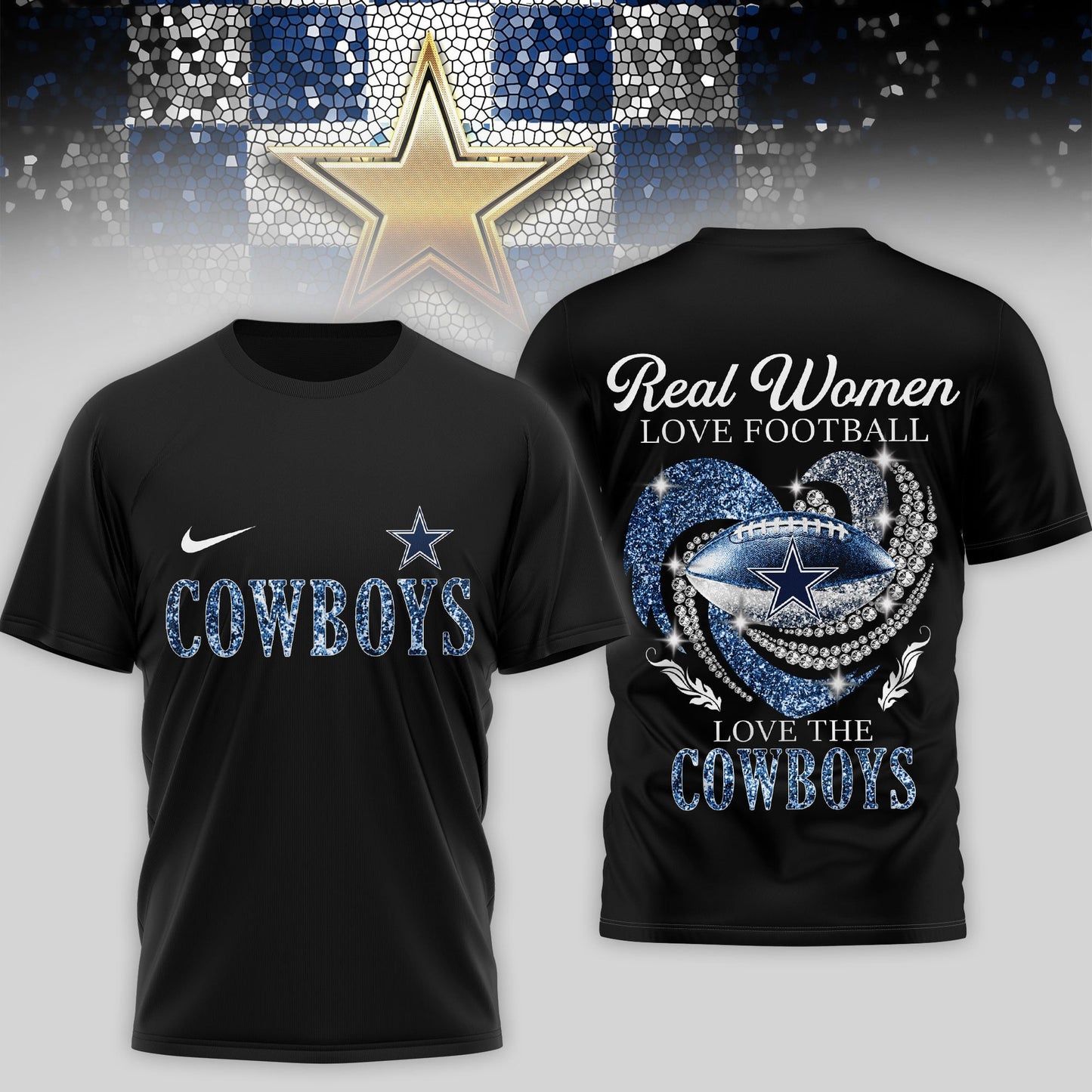 Dallas Cowboys | Premium NFL Stadium Graphic 3D Shirt NTH1 | CI57