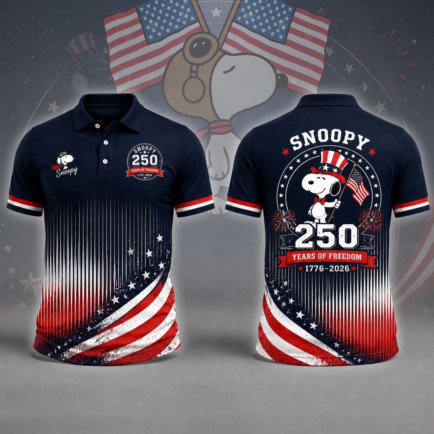 Premium SNPY 250 Years Of Freedom Polo Shirt NY | FZ96