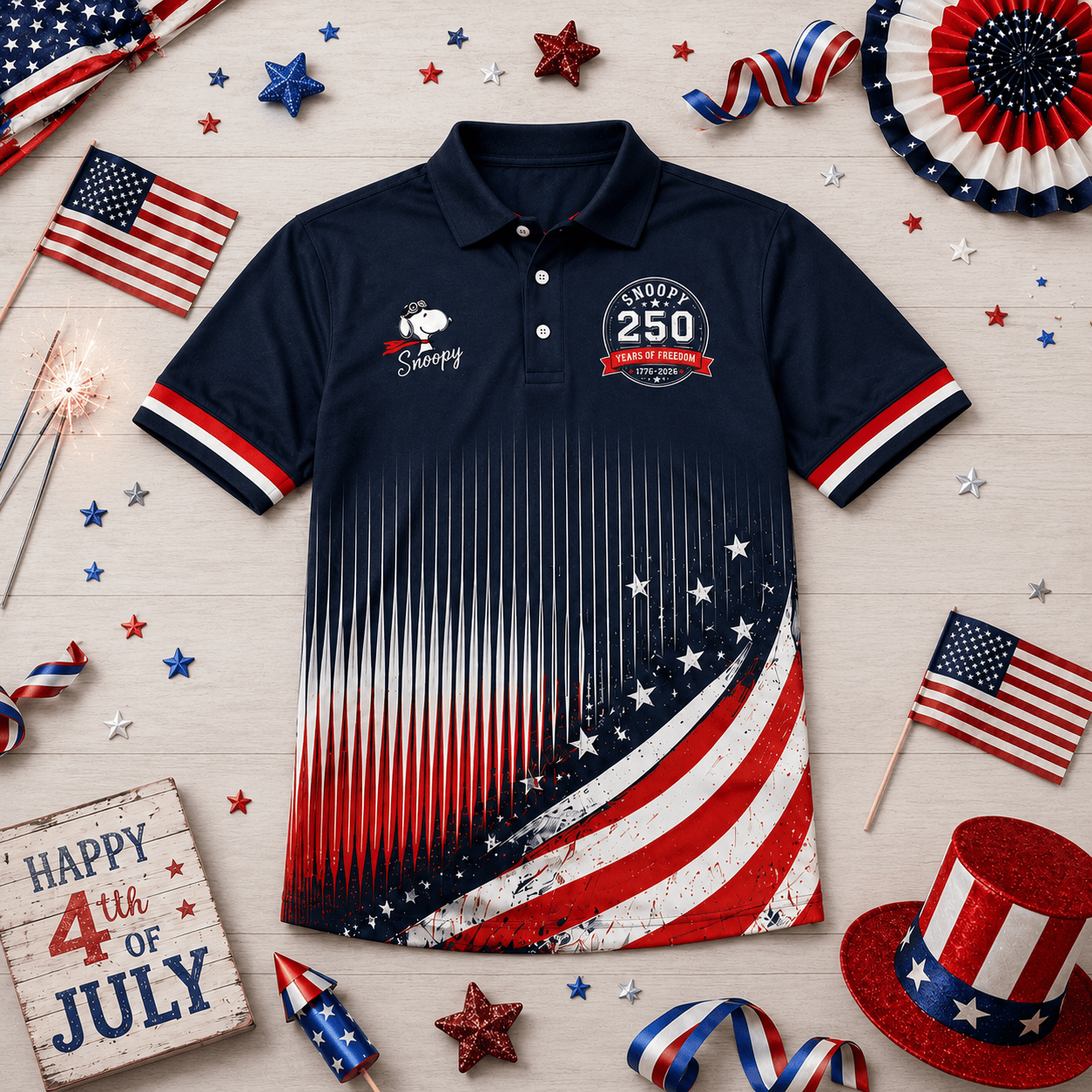 Premium SNPY 250 Years Of Freedom Polo Shirt NY | FZ96