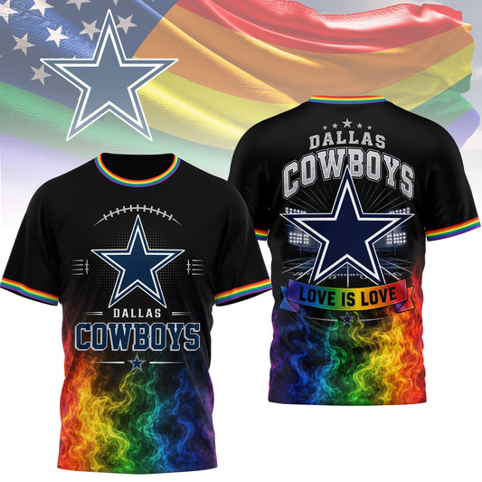 Dallas Cowboys | Premium NFL Love Is Love 3D Shirt NTH1 | IZ52