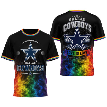 Dallas Cowboys | Premium NFL Love Is Love 3D Shirt NTH1 | IZ52