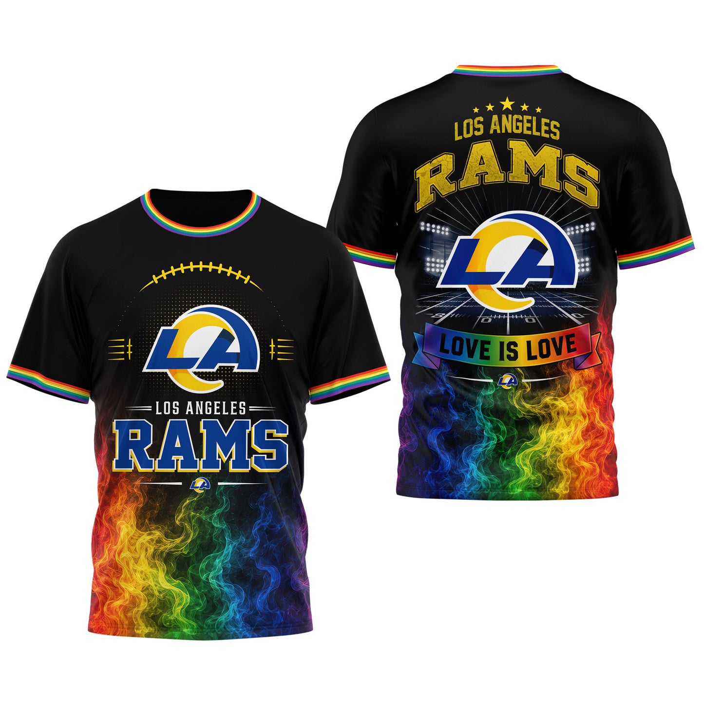 Los Angeles Rams | Premium NFL Love Is Love 3D Shirt NTH1 | IB29