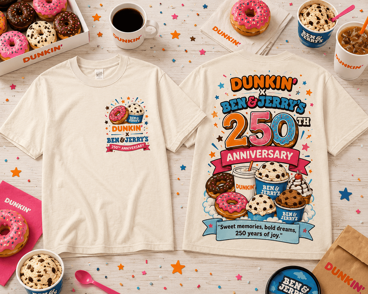 Premium DKDN x Ben & Jerry’s 250th Anniversary 3D Shirt NTH1 | XP38