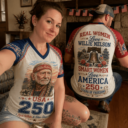 WLNS Premium Celebrate 250 Year of American Vintage style V Neck Shirt BK | VV37