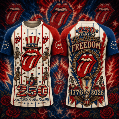 RNST Premium Country Music America 250 Years Of Freedom 3D T-Shirt | KW44